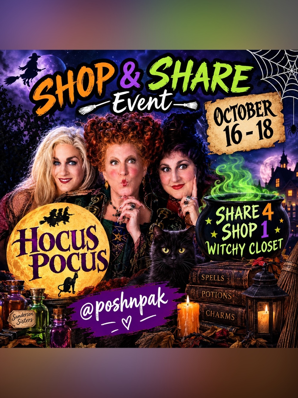🧙‍♀️🧹SIGN UP NOW! 🧹🧙‍♀️5th ANNUAL HOCUS POCUS SHOP & SHARE OCTOBER 16 - 18🧹🧙‍♀️